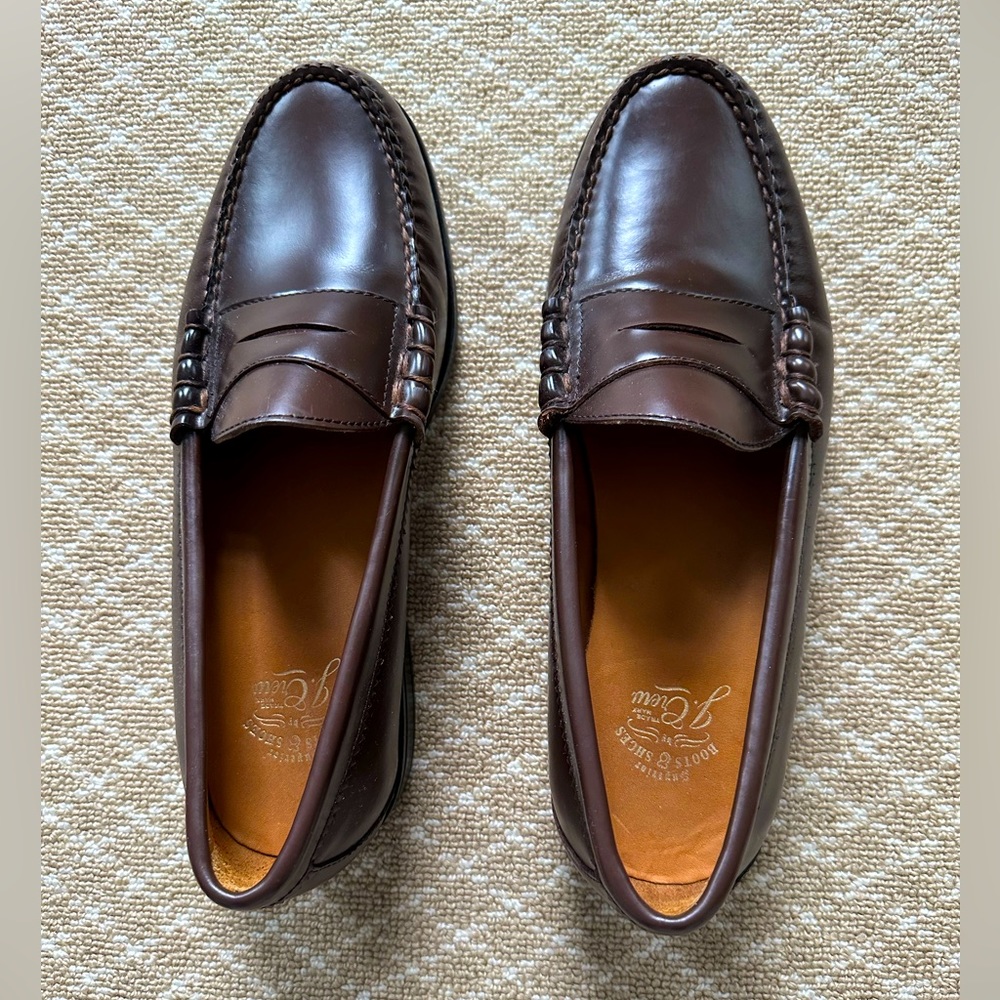J Crew Men’s Camden Leather Dress Loafer. Size 8.5. Never Worn. Orig Retail $158